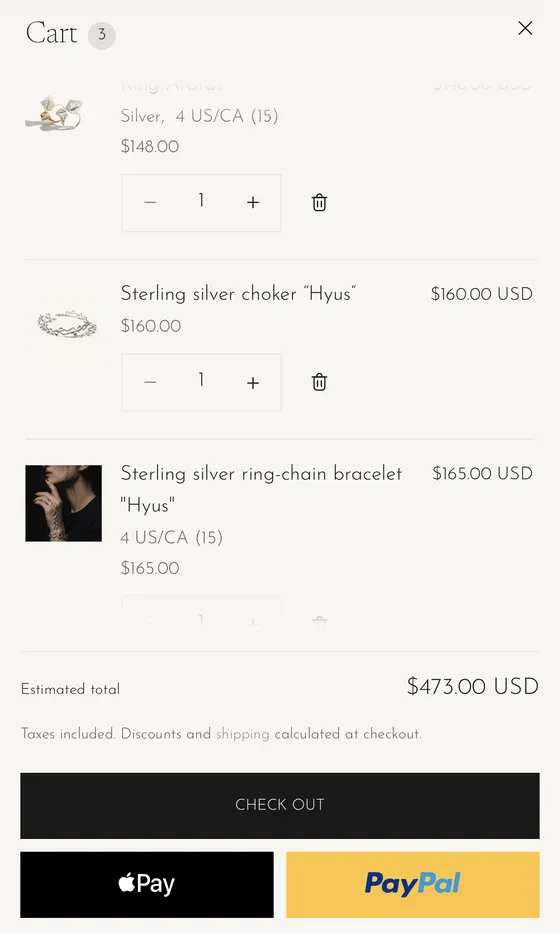 shogheli.com: Apple Pay и PayPal